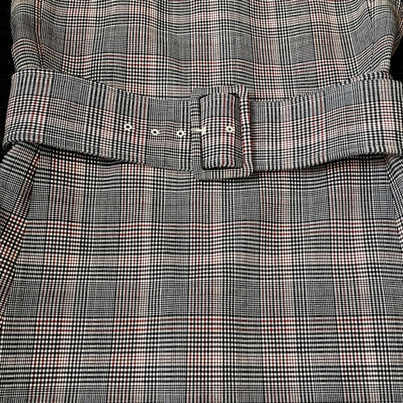 NWT Theory Wool blend Belted Plaid Check Sheath Dress 6 - Picture 8 of 12